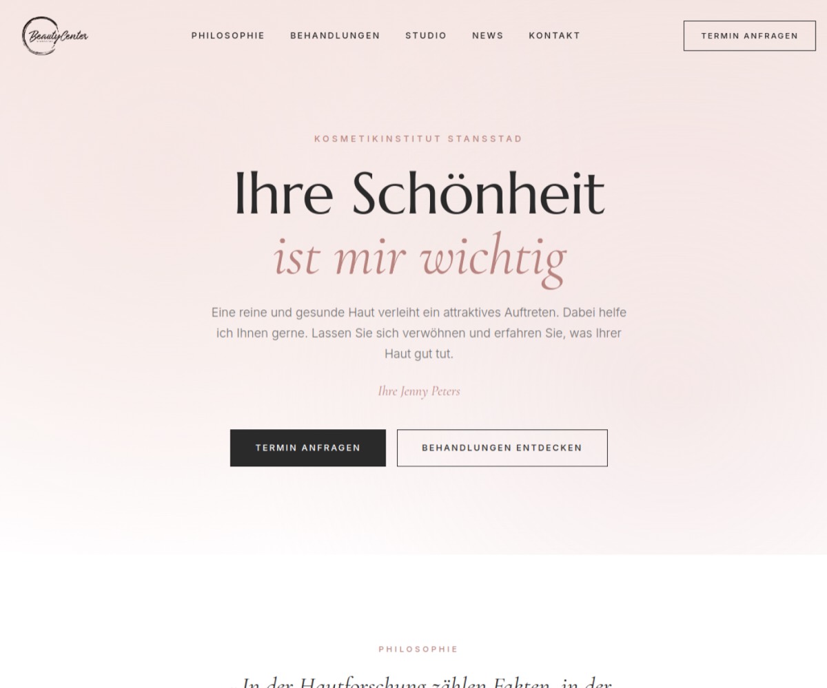Startseite von BeautyCenter Stansstad